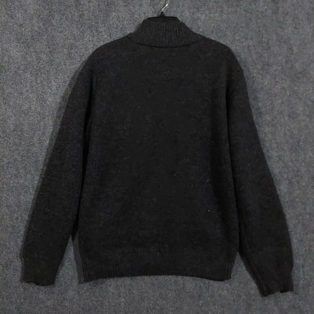 Buffalo David Bitton Sweater Mens Large Quilted Fleece Lined 1/4‎ Zip Pullover
